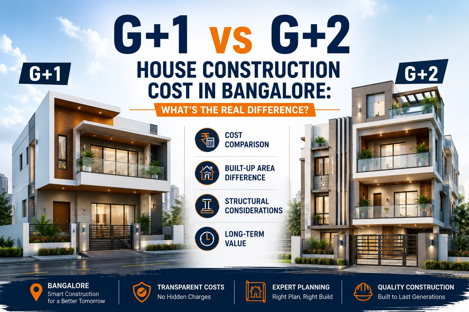 G+1 vs G+2 House Construction Cost in Bangalore: What's the Real Difference?