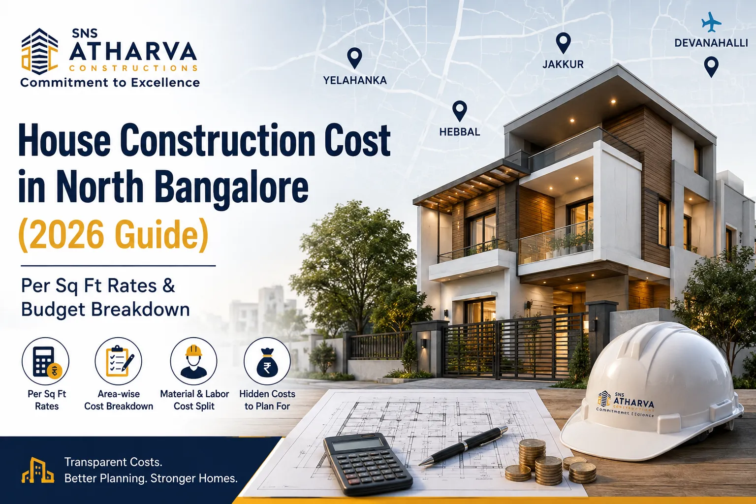House Construction Cost in North Bangalore (2026 Guide): Per Sq Ft Rates & Budget Breakdown