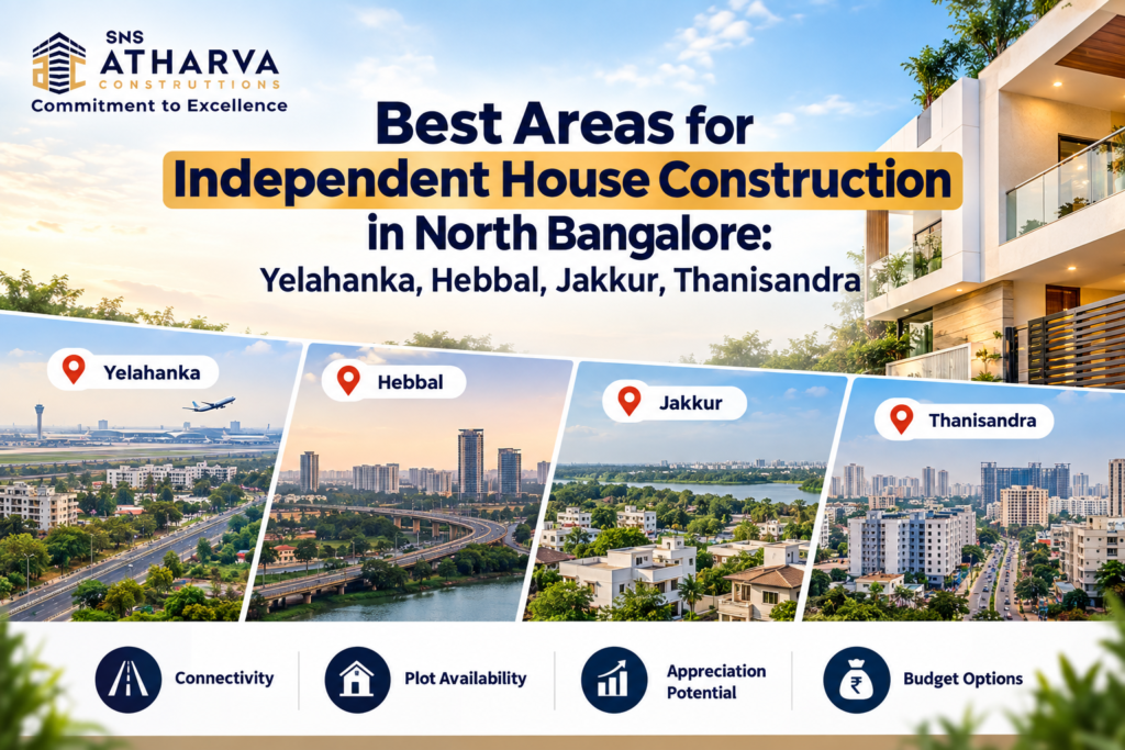 Best Areas for Independent House Construction in North Bangalore: Yelahanka, Hebbal, Jakkur, Thanisandra